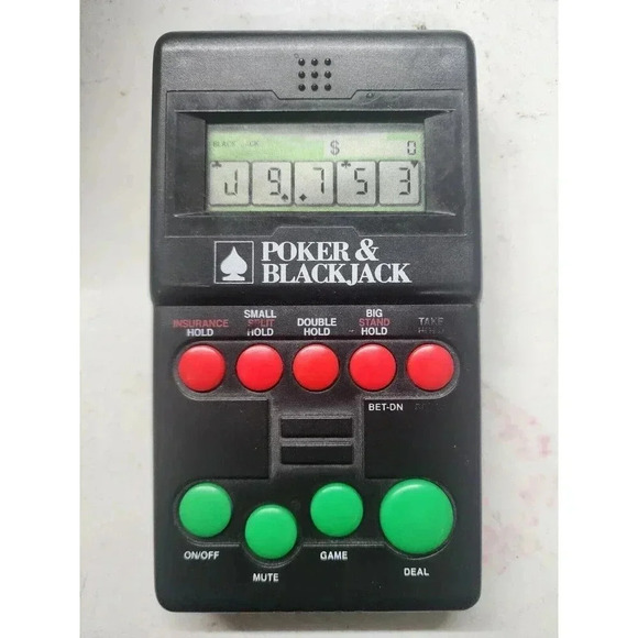 Vintage 1994 Diversified Poker Blackjack Handheld Video Game Tested Working - Picture 1 of 3